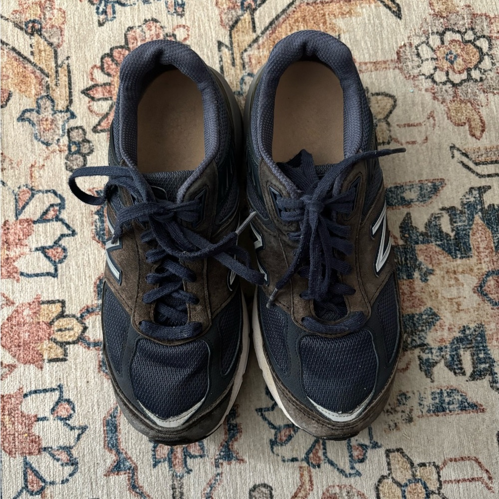 New‎ Balance 990v5 Womens 8.5 8 1/2 B Sneaker Blue USA Made Mesh Suede Dad Shoes - Picture 2 of 6